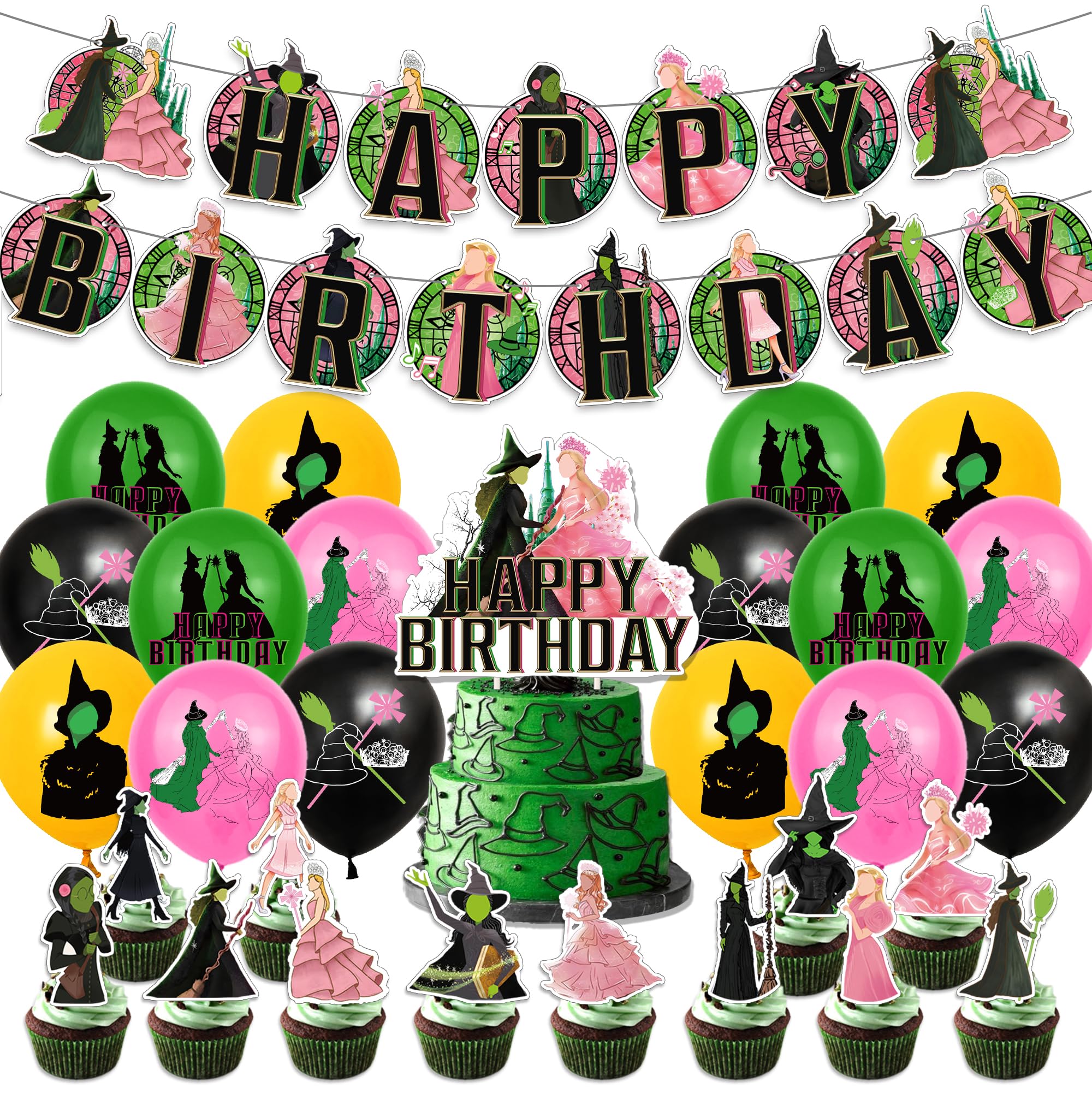 Amazon.co.jp: ウィキッド ふたりの魔女 誕生日 飾り付け パーティー